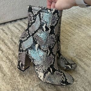 Aldo Snakeskin Pattern Ankle Boots